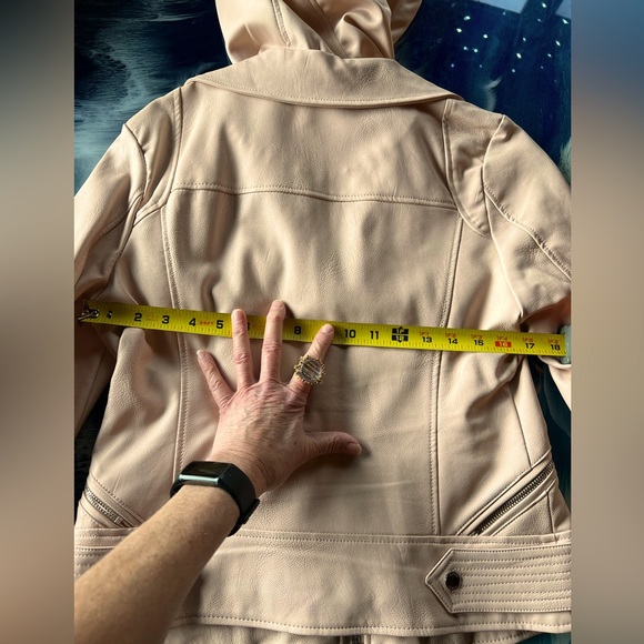 SALE! BUY or BUNDLE! Guess NWOT Blush Faux Leather Jacket zip out hood&liner SzM - Picture 13 of 16